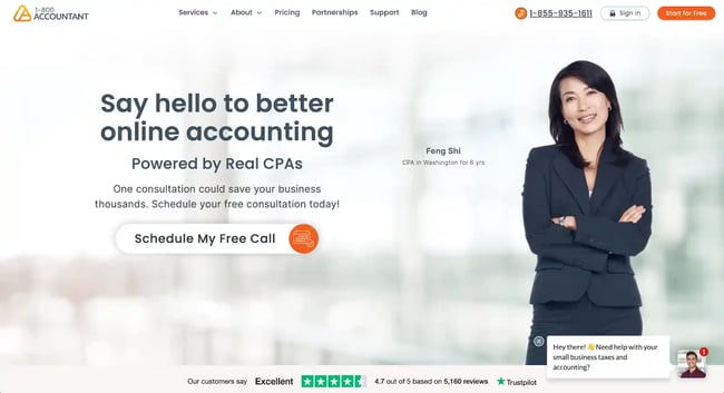 accountant website design, 1800Accountant
