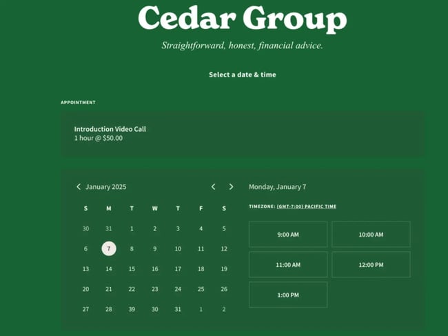 acuity availability survey for sales teams