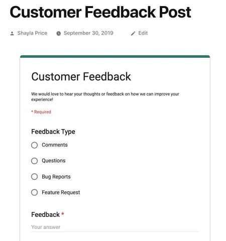 embed google form in Wordpress, form