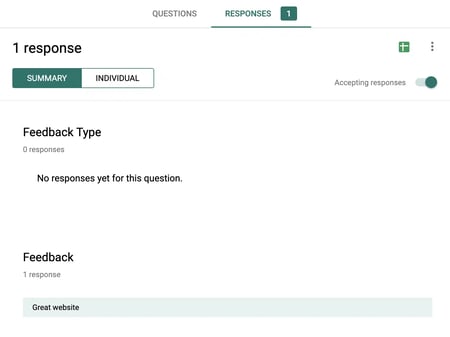 embed google form in Wordpress, responses