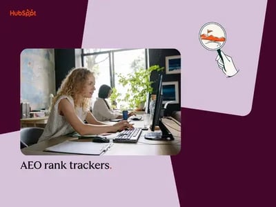 person using AEO rank tracker on a computer
