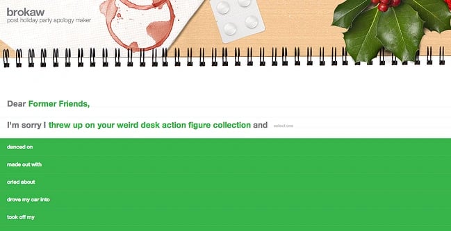 agency holiday cards: brokaw