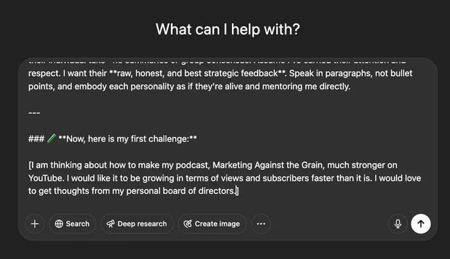 ai board of directors, prompt scenario