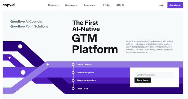 ai content marketing automation tools, copy.ai workflow dashboard