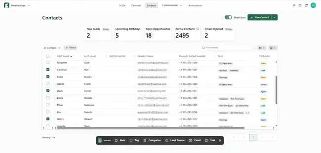 ai crm real estate, lone wolf relationships interface
