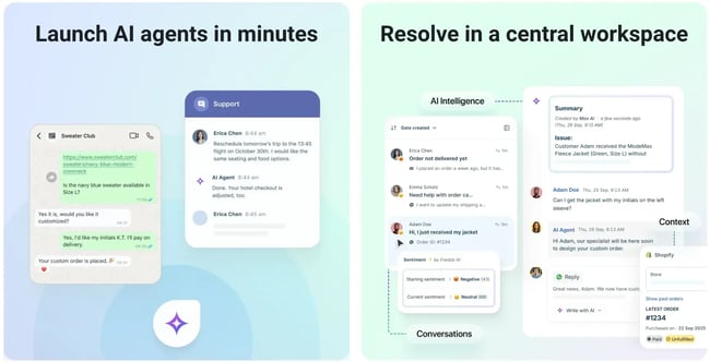 ai customer service tools, freshdesk