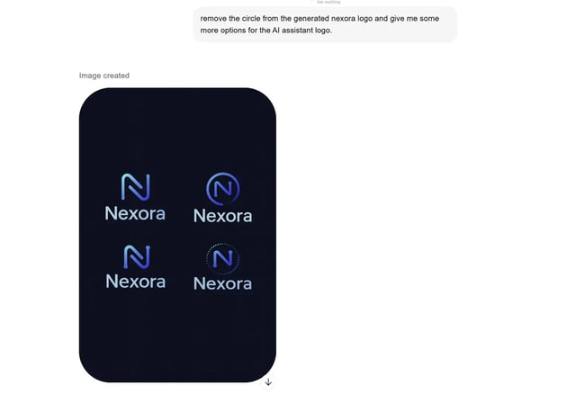 ai generated logo for ai assistant, editing ai logo using chatgpt