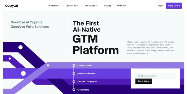 ai powered email content, copyai