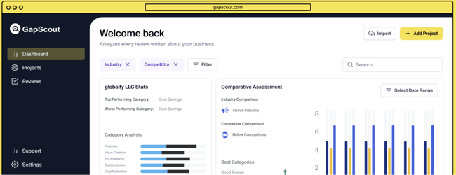ai target audience tools, gapscout dashboard for comparative assessment
