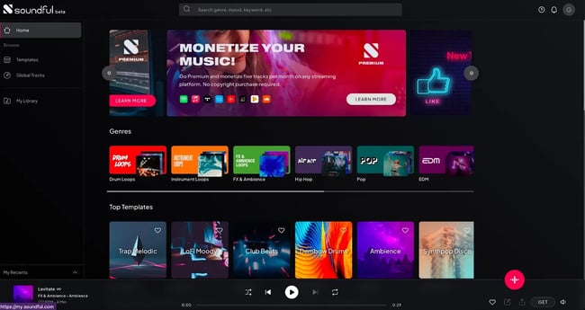 ai websites Soundful.com