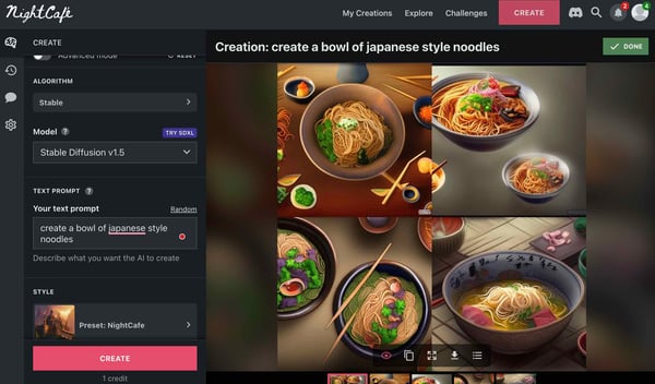 cheap ai, nightcafe 
