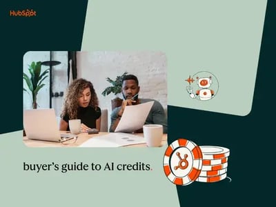 Two businesspeople evaluating AI credit-based pricing