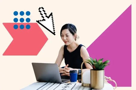 woman uses customer data platform