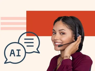 woman using ai agency for customer support
