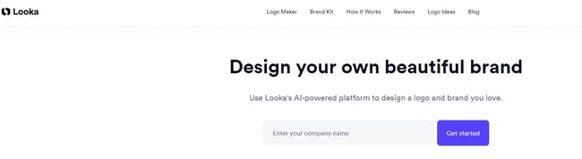 adding a company name to looka