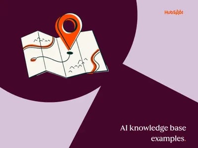 AI knowledge base examples represented by a map