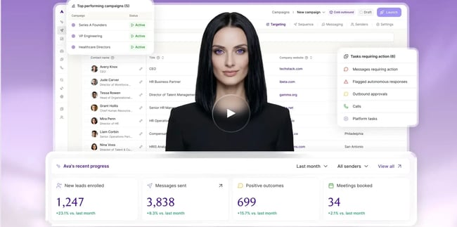 ai sales agent Artisan Ava AI agent for sales