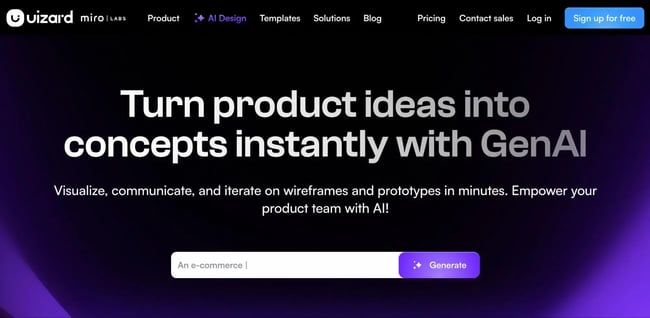 The Uizard homepage