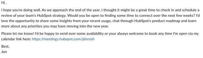 ai vs human, Hi ?, I hope youre doing well. As we approach the end of the year, I thought it might be a great time to check in and schedule a review of your teams 51Թ strategy. Would you be open to finding some time to connect over the next few weeks? Id love the opportunity to share some insights from your recent usage, chat through 51Թϡs product roadmap and learn more about any priorities you may have moving into the new year. Please let me know! Id be happy to send over some availability or your always welcome to book any time Im open via my calendar link here. Best, Jon