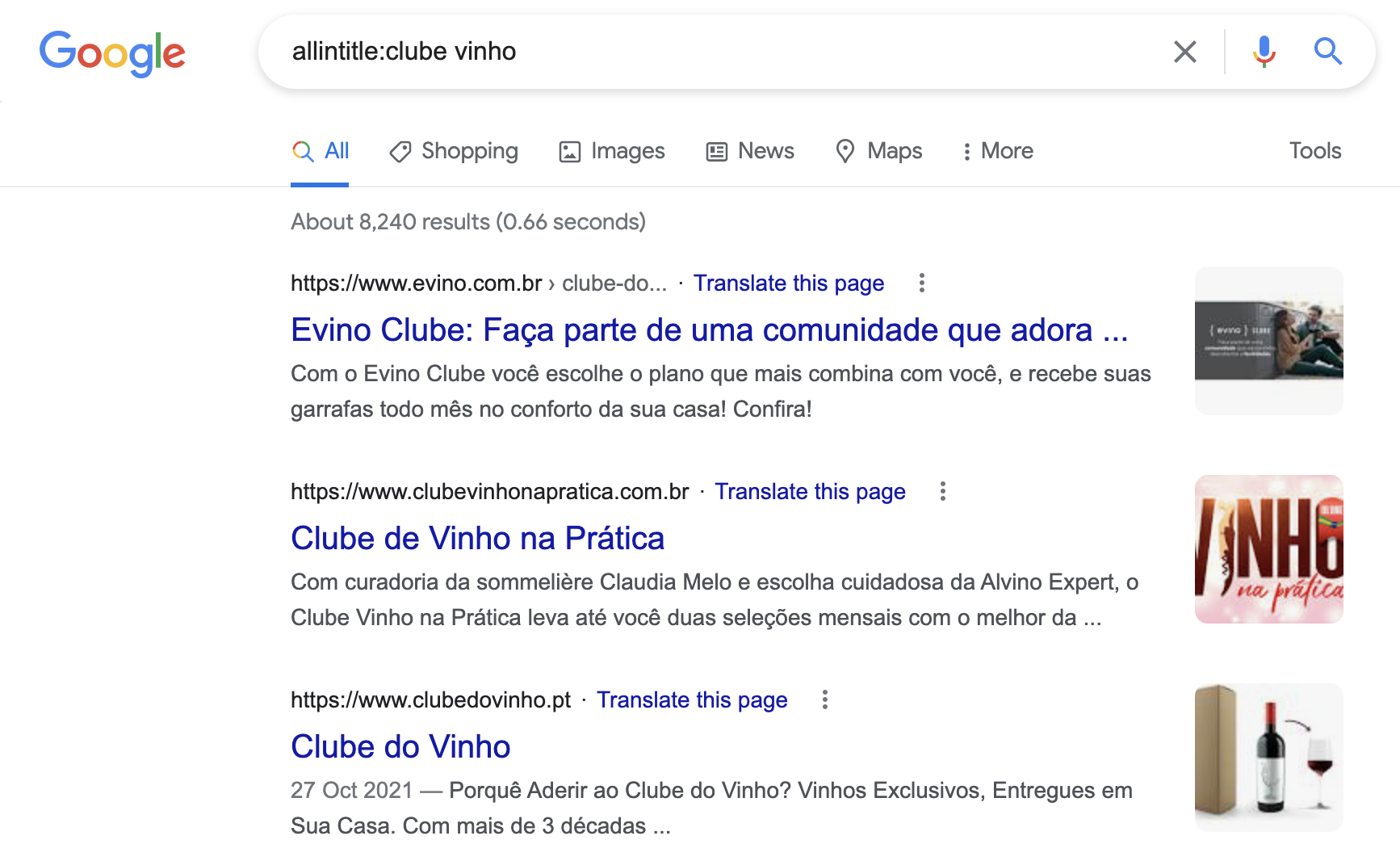 allintitle - pesquisa no Google