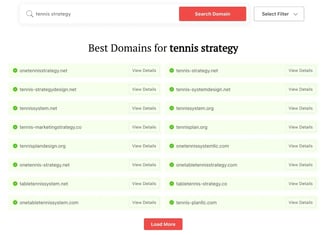 an example of the domain wheel domain name generator tool.