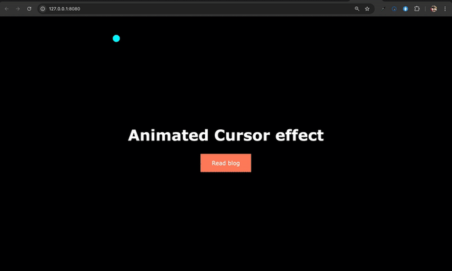 animated cursor effects, code output