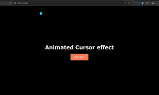 animated cursor effects, code output