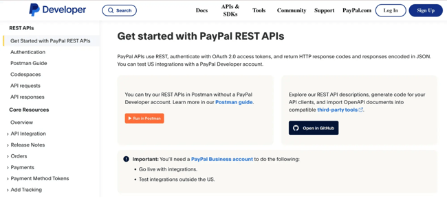 api examples, paypal