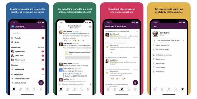 mobile sales apps: Slack