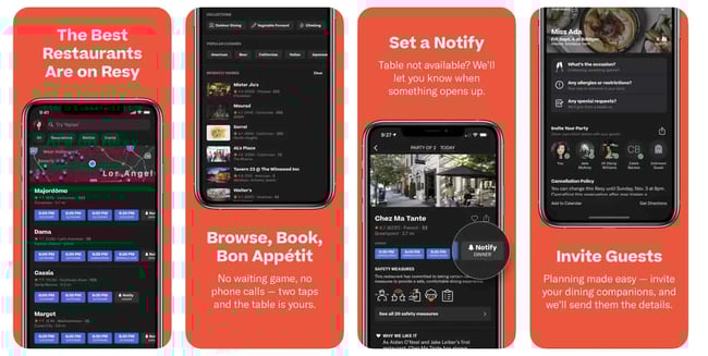 mobile sales apps: Resy