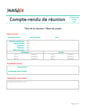 Modèle gratuit de compte rendu de réunion