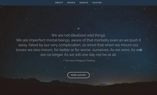 best author website: Joan Didion