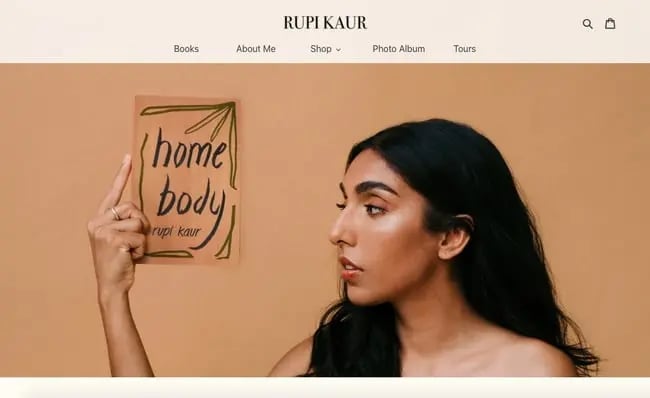 best author website: rupi kaur