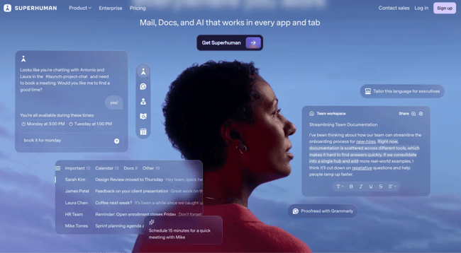 automatic calendar event creation from email, superhuman