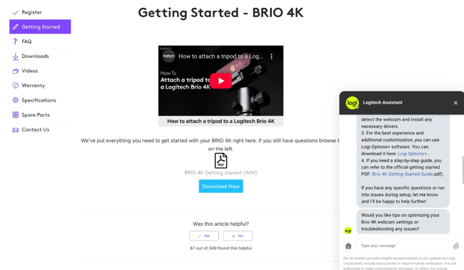 automation for customer service, Logitech’s automated support