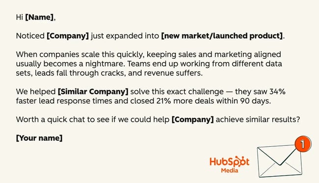 b2b email about product