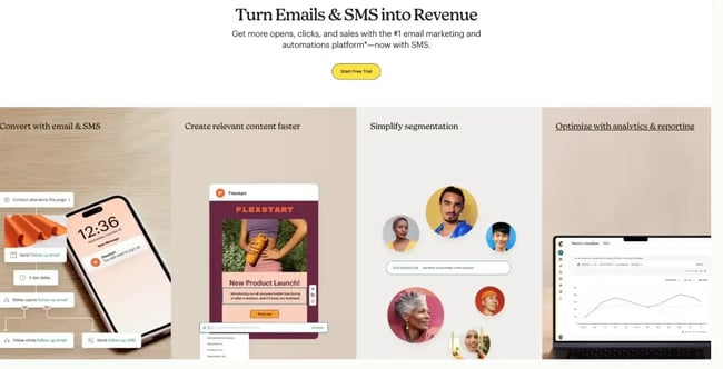 b2b marketing strategy example, mailchimp homepage with prominent cta