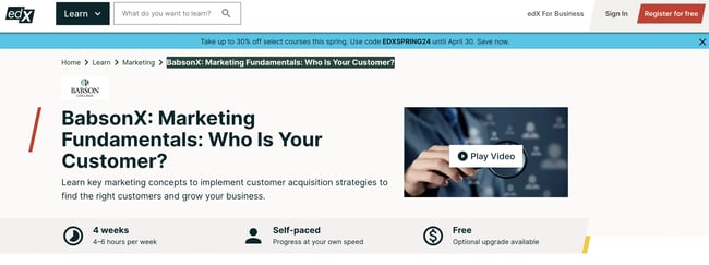 free online courses, babson