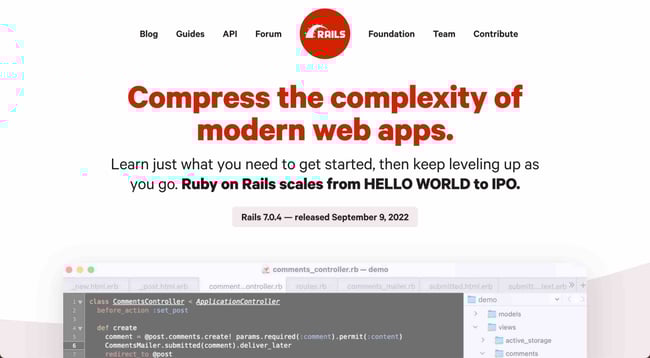 backend tools: ruby on rails. Ruby on Rails offers Web developers a full-stack framework for front- and back-end development. 