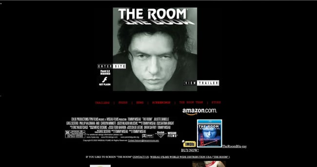 bad website design examples, the room