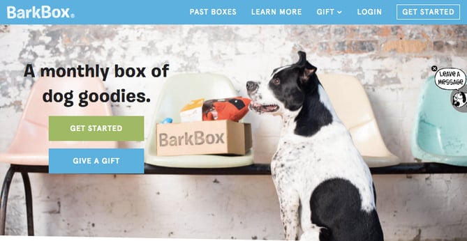 Botões da Barkbox