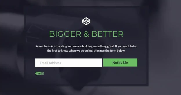 Coming soon wordpress template