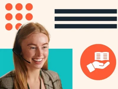 woman reviewing the benefits of a knowledge base