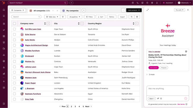 best ai customer service agent, breeze ai from hubspot