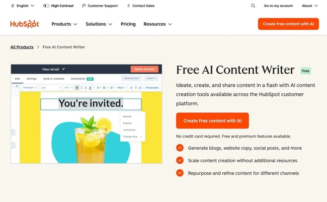 best ai website builder for beginners, hubspots ai content writer