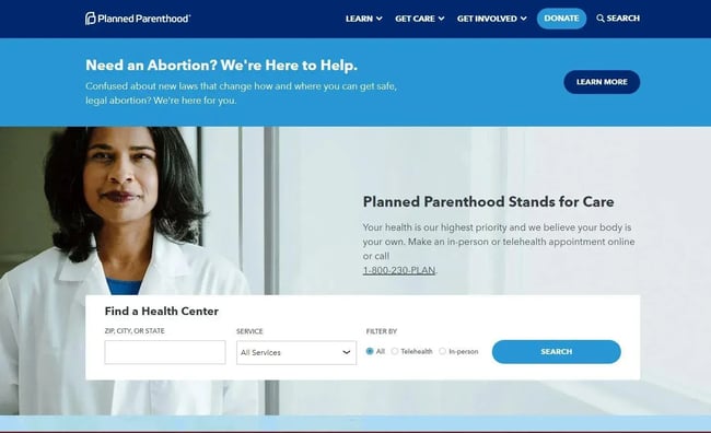 best charity websites, Planned Parenthood