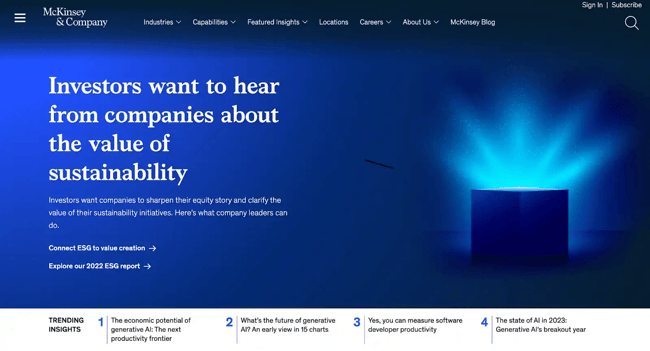 best consulting websites, McKinsey & Company