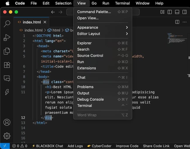 best html and css editor customizable interface