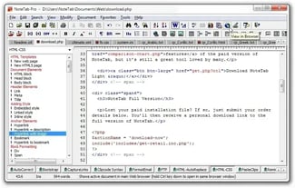 best html and css editor notetab