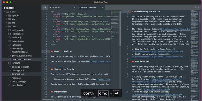 best html editor An example of code syntax highlighting in Sublime Text